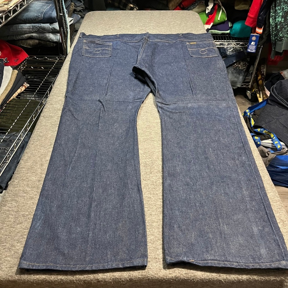 Vintage Saddle King Western Mens Blue Jeans 60x36 Made in USA Denim Workwear